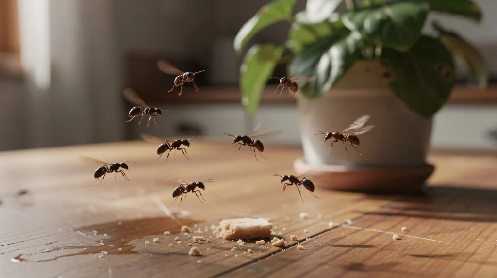Fourmis volantes dans la maison