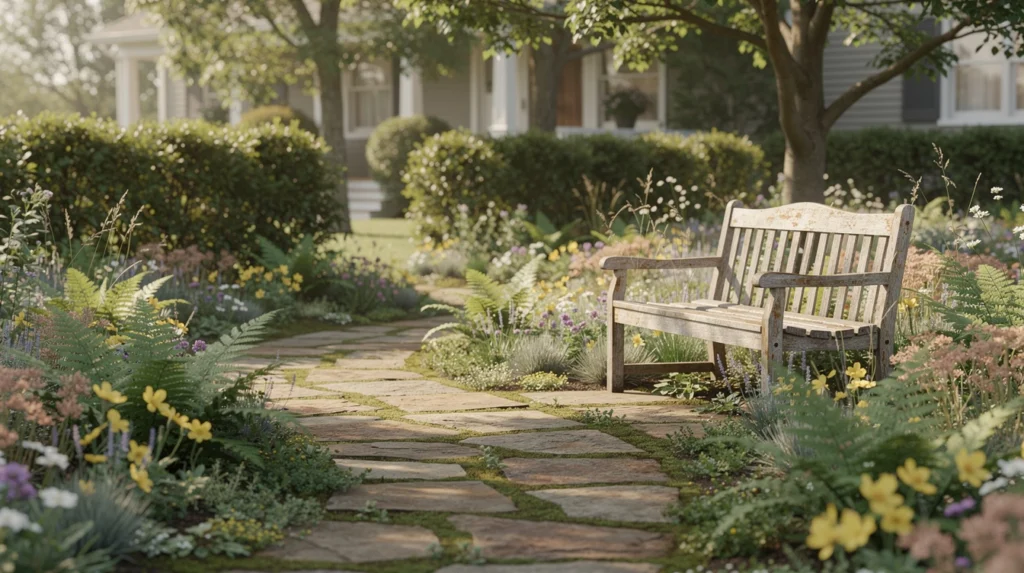 Aménagement jardin devant maison