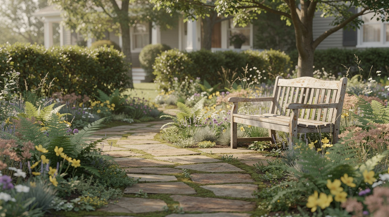 Aménagement jardin devant maison